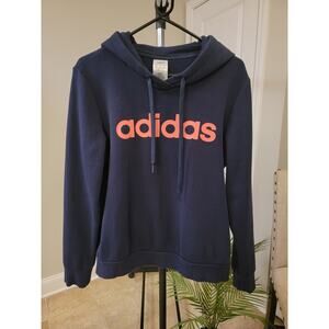 Adidas Fleece Hoodie Navy Pink